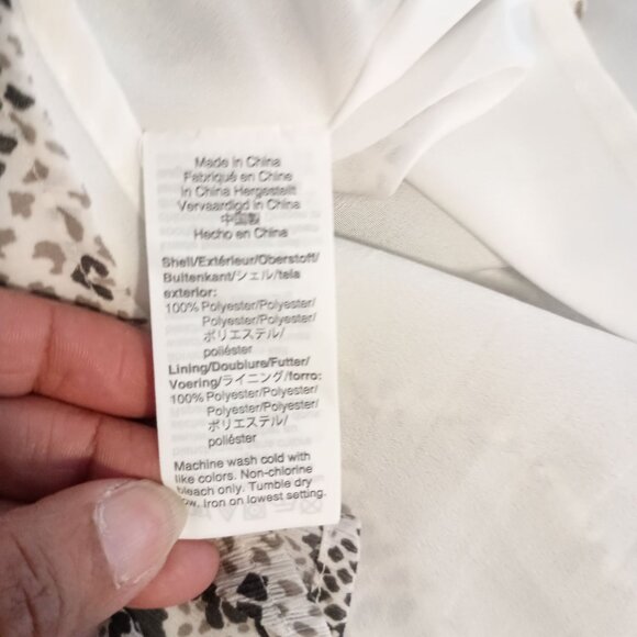 J Crew Womens Snake Print Long Sleeve Ruffle Hem Smocked Waist Dress M - Picture 4 of 10